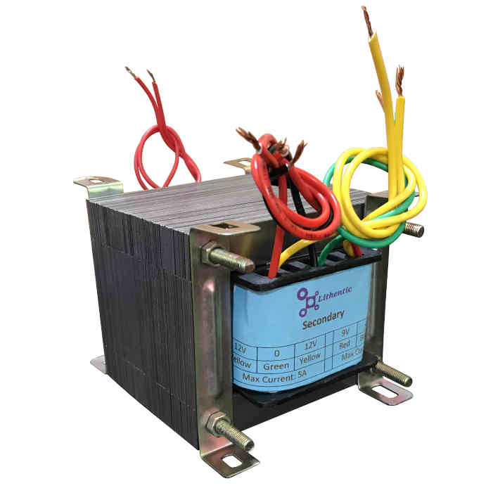 Multi-Winding 12-0-12 and 9-0-9 Volts 5 Amp Center Tapped Online Isolation Transformer